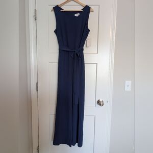 Tahari ASL Navy Jumpsuit